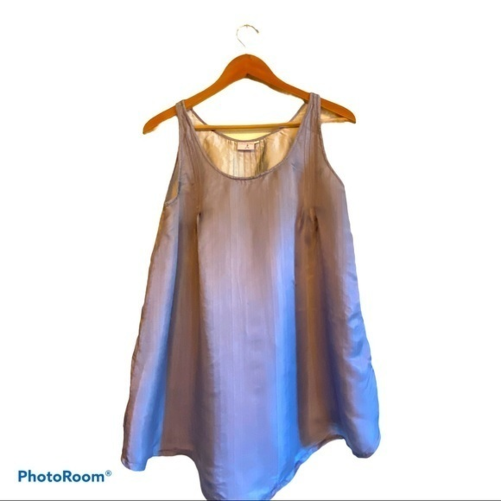 Taliwag Light Blue Silk Tank‎ size large beautiful color